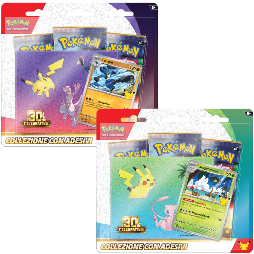 Carte Pokemon 30th - Collezione con Adesivi (IT - Assortito)