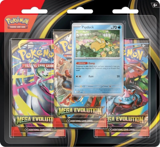 POKÉMON MEGAEVOLUZIONE - BLISTER 3 BUSTINE + 1 CARTA SINGOLA CASUALE (🇮🇹)