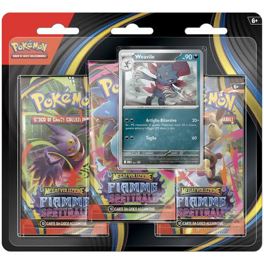 POKÉMON MEGAEVOLUZIONE – FIAMME SPETTRALI 3 PACK BLISTER ASSORTITO