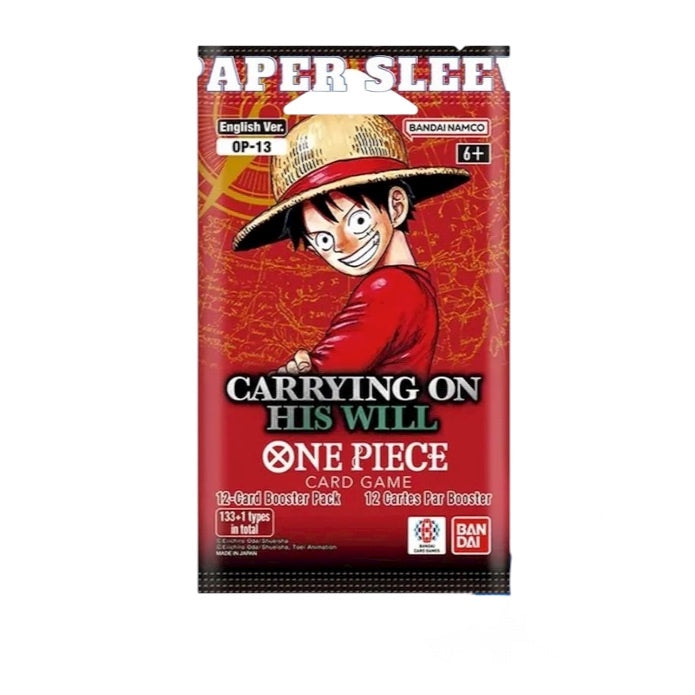 One Piece OP13 Paper Sleeve Booster Carrying on His Will 🇬🇧