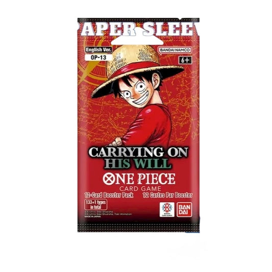 One Piece OP13 Paper Sleeve Booster Carrying on His Will 🇬🇧