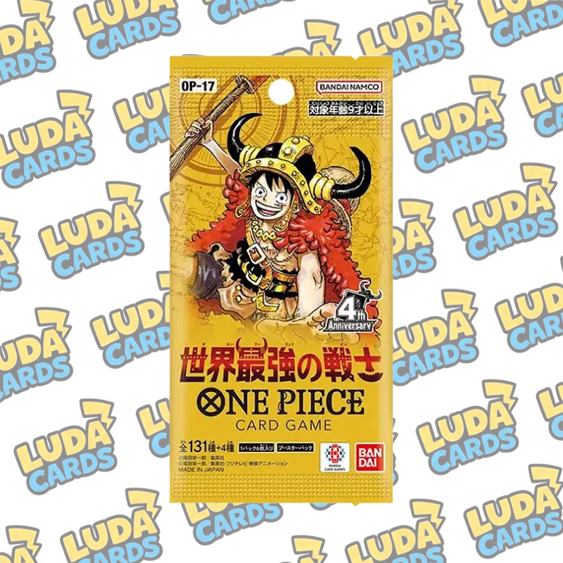 LUDACARDS - BUSTINA SINGOLA ONE PIECE CARD GAME – OP-17 THE WORLD'S STRONGEST WARRIORS (JAP)
