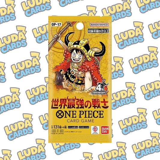 LUDACARDS - BUSTINA SINGOLA ONE PIECE CARD GAME – OP-17 THE WORLD'S STRONGEST WARRIORS (JAP)