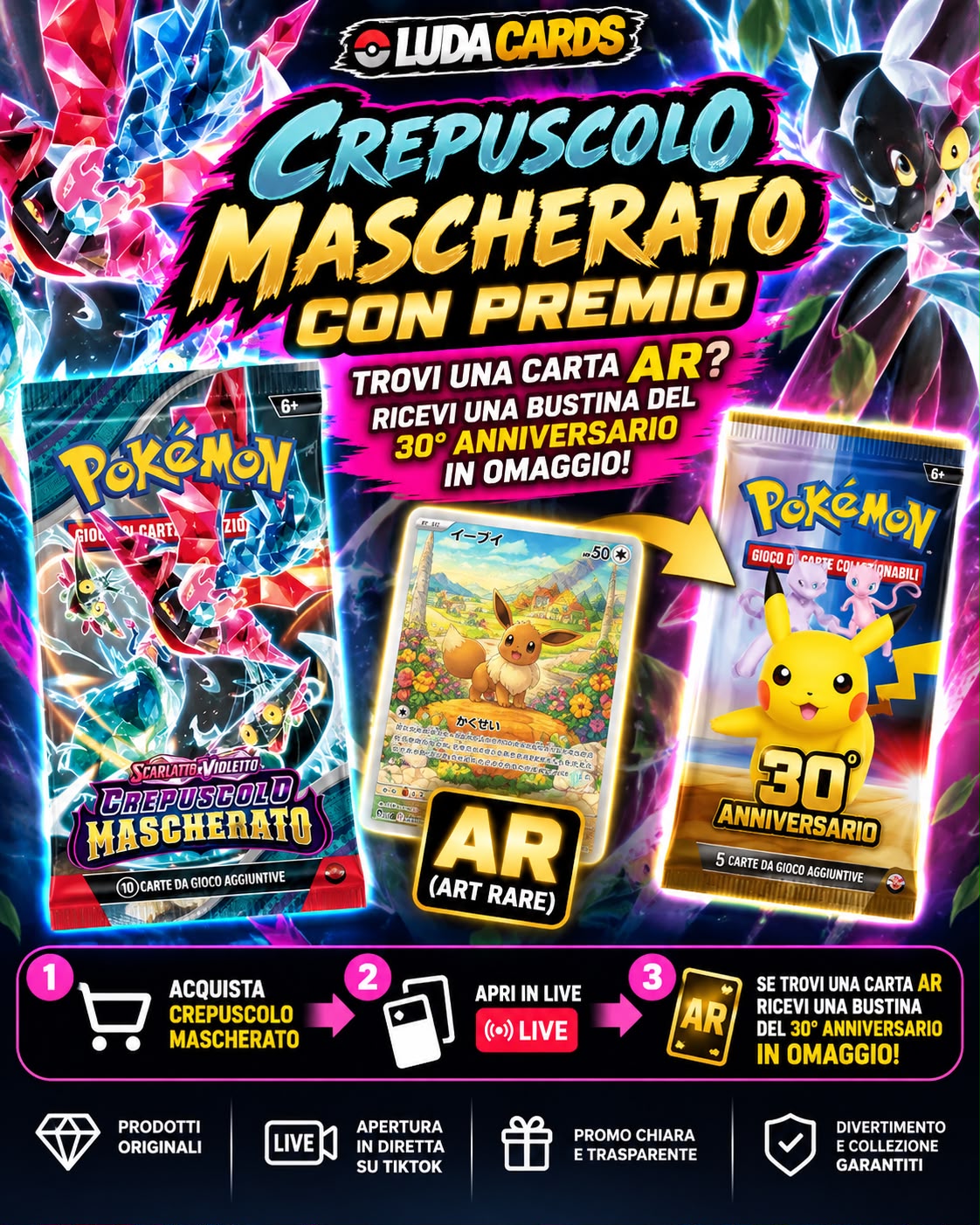 LUDACARDS – 3 BUSTINE, PROMO SPECIALE! 🔥