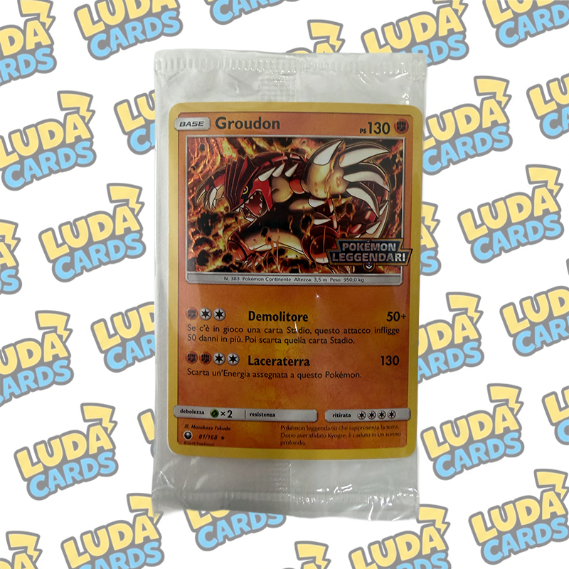 LUDACARDS - Carta Pokemon Groudon CES 81/168 - Holo Stamped Promo Italiano Sealed NM