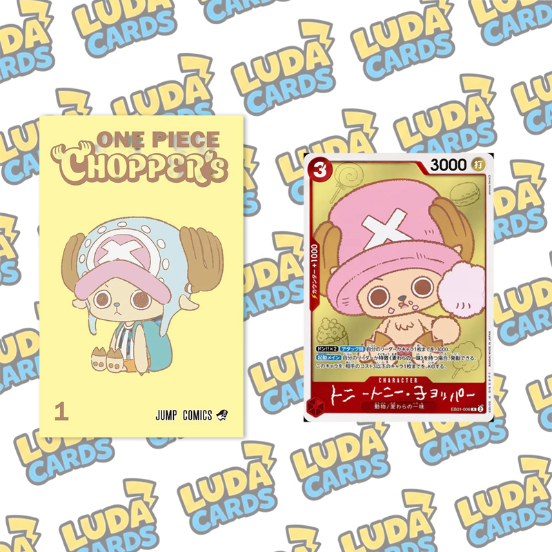Ludacards -  One Piece - Chopper’s Manga Vol. 1 + Carta Promo Tony Tony Chopper JAP