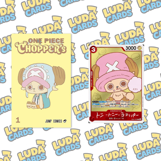 Ludacards -  One Piece - Chopper’s Manga Vol. 1 + Carta Promo Tony Tony Chopper JAP