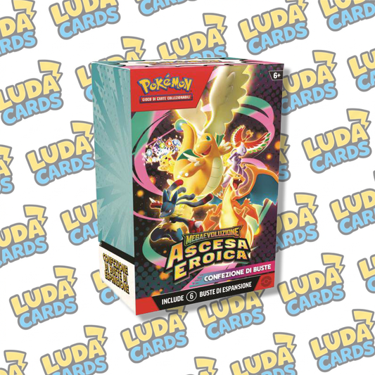 PRE ORDINE - Pokemon Confezione da 6 buste Ascesa Eroica per ampliare la tua raccolta del GCC Pokémon.