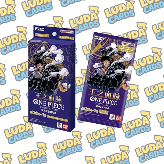 LUDACARDS -  One Piece Card Game OPC10 Hanger Box 6 Packs Royal Blood Chinese