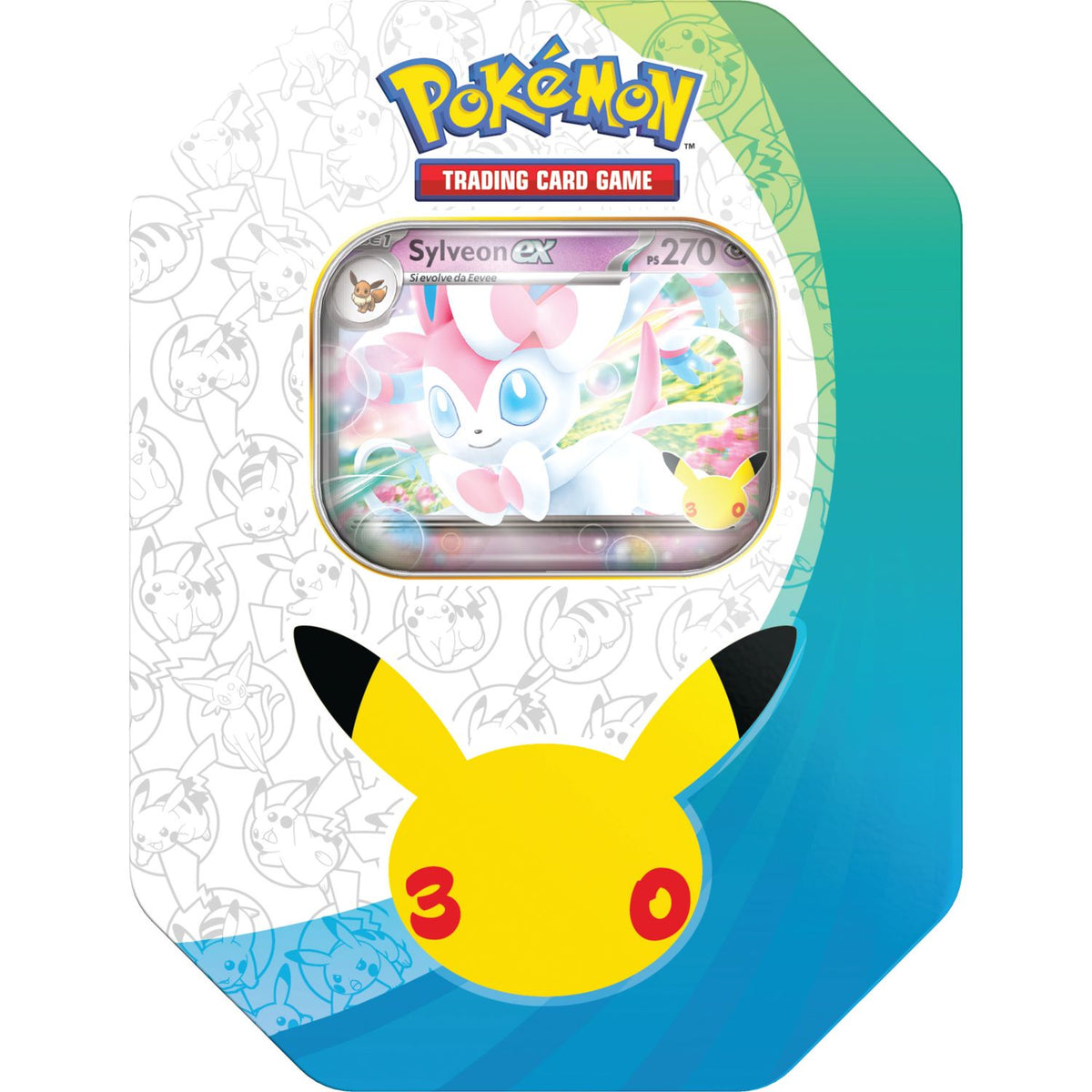 LUDACARDS -Pokémon 30° anniversario – tin da collezione sylveon-ex